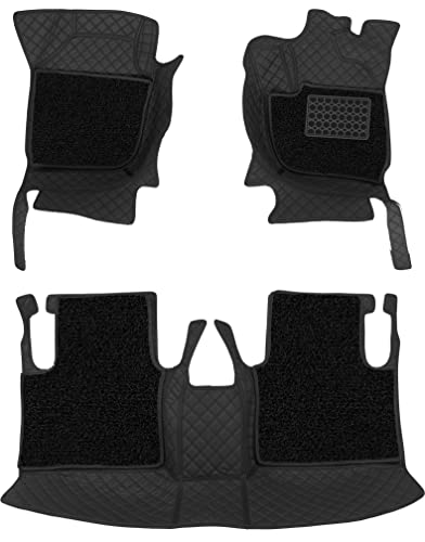 Accessories Premium 7D Car Floor Mats Only Compatible with Ford Figo 2015-19 |100% Waterproof & Washable | Luxury 7D Car Foot Mats - Black Black