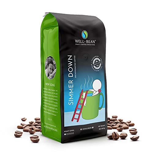 Well-Bean Coffee Simmer Down Café en Grano Descafeinado 2 lb miniatura 1
