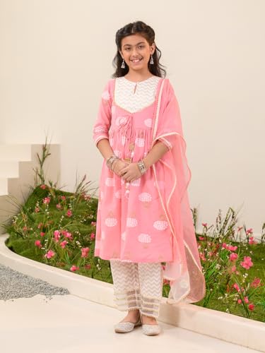 Image of Pspeaches Girls Kurta And Pant With Dupatta