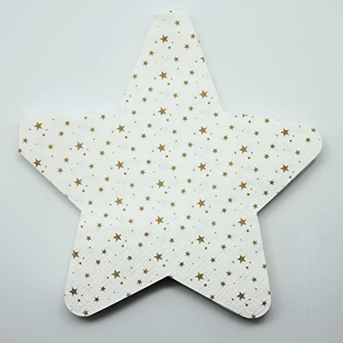 le NAPPAGE ARTS DE la TABLE 20 servilletas con forma estrella dorada, 73655H Cover