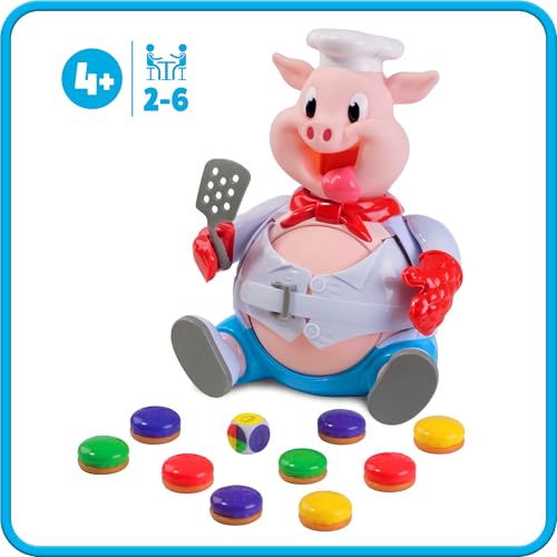 Goliath Schweine Schwarte - Lustiges Kinder-Brettspiel ab 4 Jahren, Füttere den Schweinchen und vermeide das Bauchplatzen, Gesellschaftsspiele für 2-6 Spieler, Spaß mit Freunden und Familie