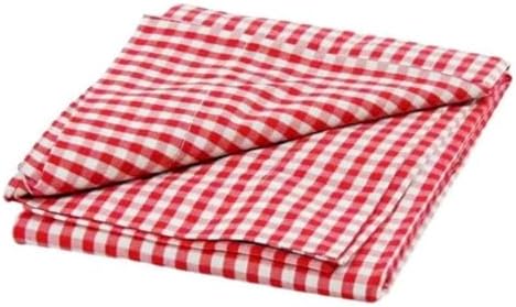 Toalha De Mesa Xadrez Quadrada 4 Lugares Para Piquenique (Vermelh...