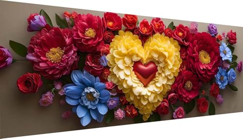 Broderie diamant fleur pour décoration murale salon