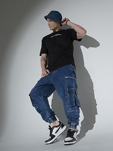 Image of Hubberholme Men's Loose Fit Cargo Jogger Jeans