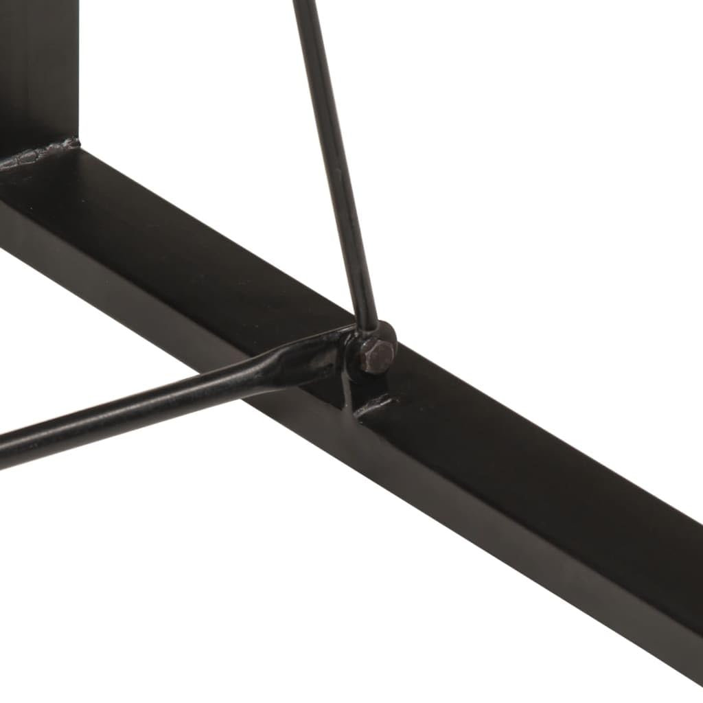 Stół barowy z litego drewna 60 x 55 x 110 cm z wytrzymałą metalową ramą do jadalni, kuchni, salonu, gastronomii i bistro, wysuwany i rozszerzony dla rodzin i gości