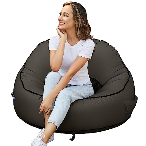 BEAUTRIP Lazy Air Chair Self Inflating Camping Festival Inflatable Lounger Indoor Outdoor Bean Bags Adult Gaming Beanbag Chairs