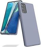 Goospery Liquid Silicone Case for Galaxy Note 20 (6.7 inches - 2020) Silky-Soft Touch Full Body Protection Shockproof Cover Case with Soft Microfiber Lining (Lavender Gray) NT20-SLC-LGRY