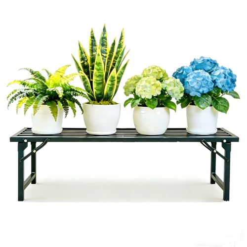 Foldable Iron Plant Stand - Heavy Duty, Rustproof, No Assembly Required
