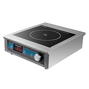 Commercial Grade Countertop Burner 1800 W /120V Commercial Induction Cooktop 9 Inch Heating Coil Hot Plate Portable Electric Stove for Cooking Abangdun