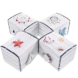 NUOBESTY 4 Stück Kleine Schmuckkästchen mit Ozeanmotiv Kompakte Aufbewahrungsbox für Ohrringe Ringe und Anhänger Dekorative Schatztruhe für Tisch und Geschenk
