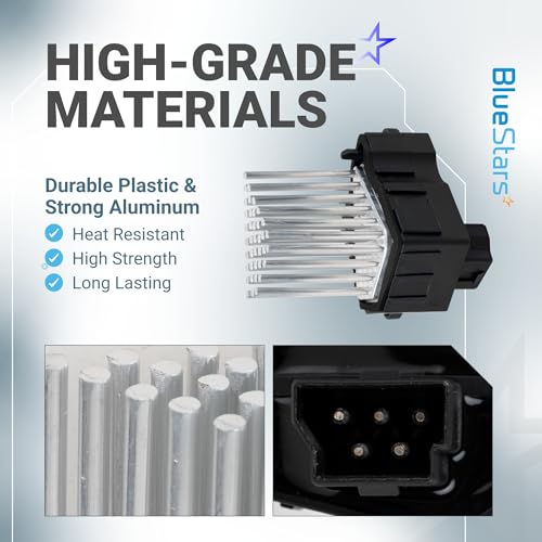 Image of BlueStars 64116923204 Heater Blower Motor Resistor Compatible with BMW E39 E46 E53 E83 320i 323i 325i 328i 330i 525i 528i 530i 540i M3 M5 X3 X5 - Replaces 64116923204 64116929486