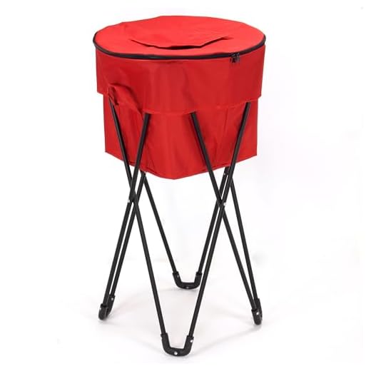 Household Essentials 2170-1 Standing Ice Cooler, Red