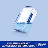 Sistema KLIP IT PLUS auslaufsichere Vorratsdosen | 2 x 1L & 2,2 L | luftdichte und stapelbare & ineinander stellbare Frischhaltedosen für Meal Prep mit Deckel | Brotdosen für Pause | BPA-frei, 3 Stück