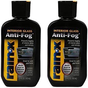 Rain-X AF21106D Glass & Mirrors Anti-Fog Treatment, Prevents Fogging & Steaming on Windshield and Visors, Improves Visibility, Great for Auto & Home (Pack of 2)