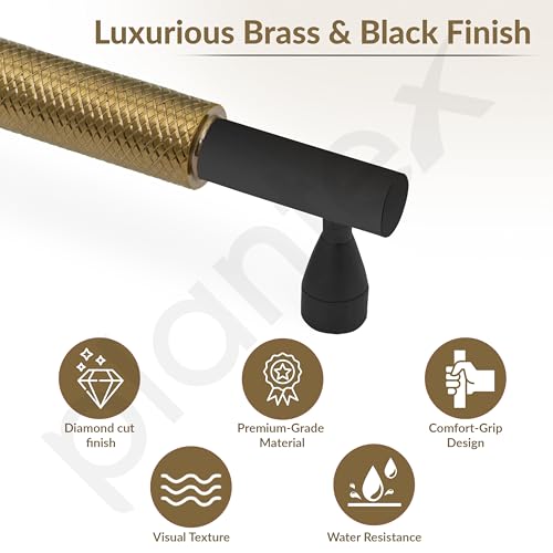 Image of Plantex Cabinet Handle /96mm Handle for Cabinet /Wardrobe /Kitchen Handle /Door Pull-Push Handle for Home /Office - Pack of 1 (Brass Antique)