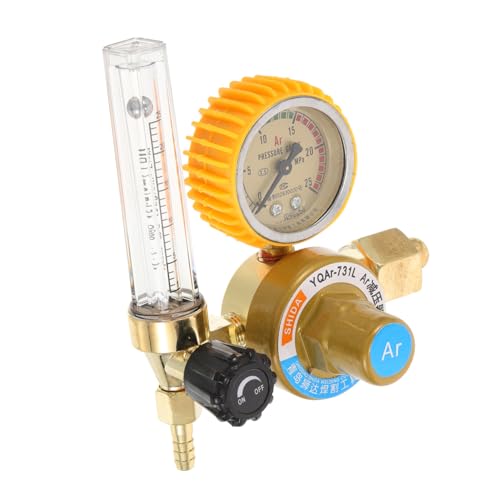 LIFKOME Regulador De Argón Con Indicador De Flujo y Manómetro Accesorios Para Soldador Yqarl Dispositivo De Control De Gas Para Soldadura De Argón