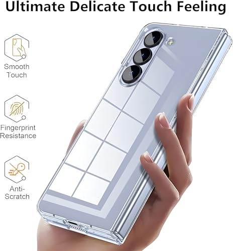 Image of Crystal Clear Slim Case Compatible with Samsung Galaxy Z Fold 6 | Shockproof Hard Back Cover with Camera Protection | Lifetime Anti-Yellow