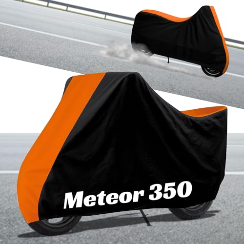 Image of Stylish Water Resistant Bike Body Cover Compatible with Meteor 350 & All Models | UV Protection, Dustproof, Heat Resistant, Two Wheeler | New All Weather Protection, Dust & Rain