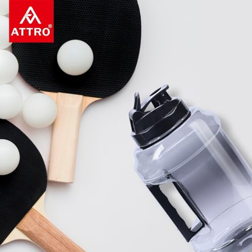 Image of ATTRO Prime Jumbo Gym Water Bottle, Leak-Proof-Set of 2-Grey-3L