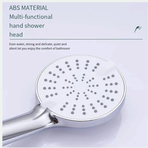 Image of X-xonier SS Shower Set 3-in-1 Height Adjustable Set with Overhead and 3 Modes hand shower, brass Moveable Tub spout Silver 1 year warranty