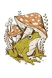 Pilz Frosch Kröte - Cottagecore Aesthetic Notizbuch: DIN A5 (6x9) Naturecore und Fairycore Notizbuch mit 120 linierte Seiten und Wochentage für die Tagebuch Funktion - Cottagecore Friends 