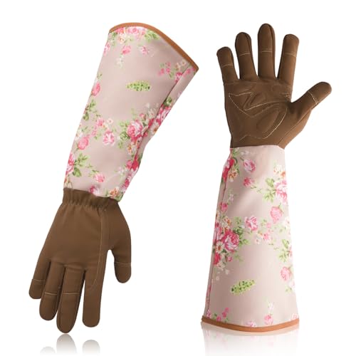 Gants de jardinage rosier pour femmes longs anti-épines taille #2