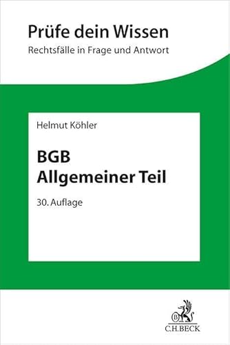 BGB Allgemeiner Teil (Prüfe dein Wissen)