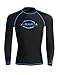 DIVE & SAIL Rash Guard Men Fast Dry Long Sleeve Swim Shirt UPF 50 Protection Sun Shirt for Surfista(M, Black)