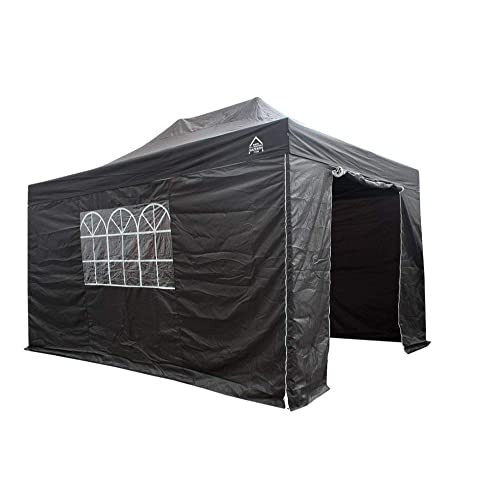 All Seasons Gazebos 3x4.5m Pop Up with Side Walls (Black)