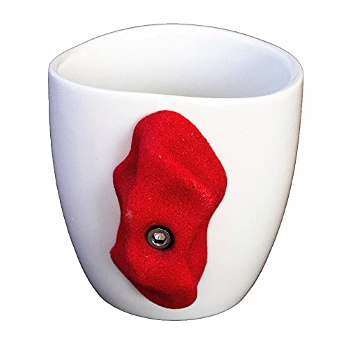 Dubbs Hardware Rock Climbing Mug - Rock Climbing Gear - Climber Hold Mug - Mountain Climbing Accessories And Gifts - Pinch Hold Mug - Great Training For Your Grip! (Red) #TOP2