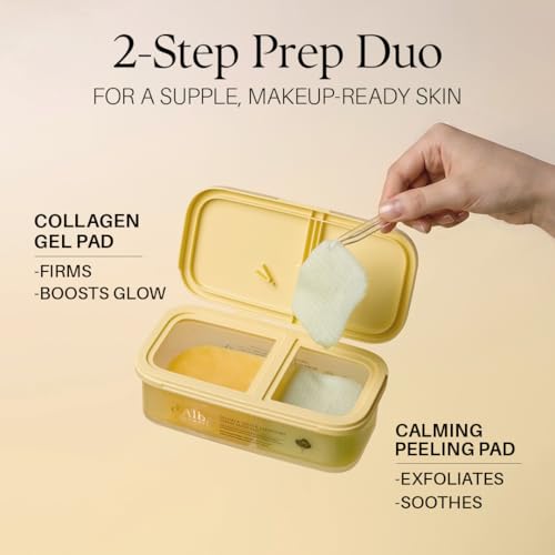 Image of d'alba Piedmont Double Quick Liposome Serum Mask Pad, 70 Gel+30 Peeling Pad | Vita Toning Collagen Gel Pads (70 Count) + Calming Toner Peeling Pads (30 Count), Exfoliating & Hydrating, 2 step in 1