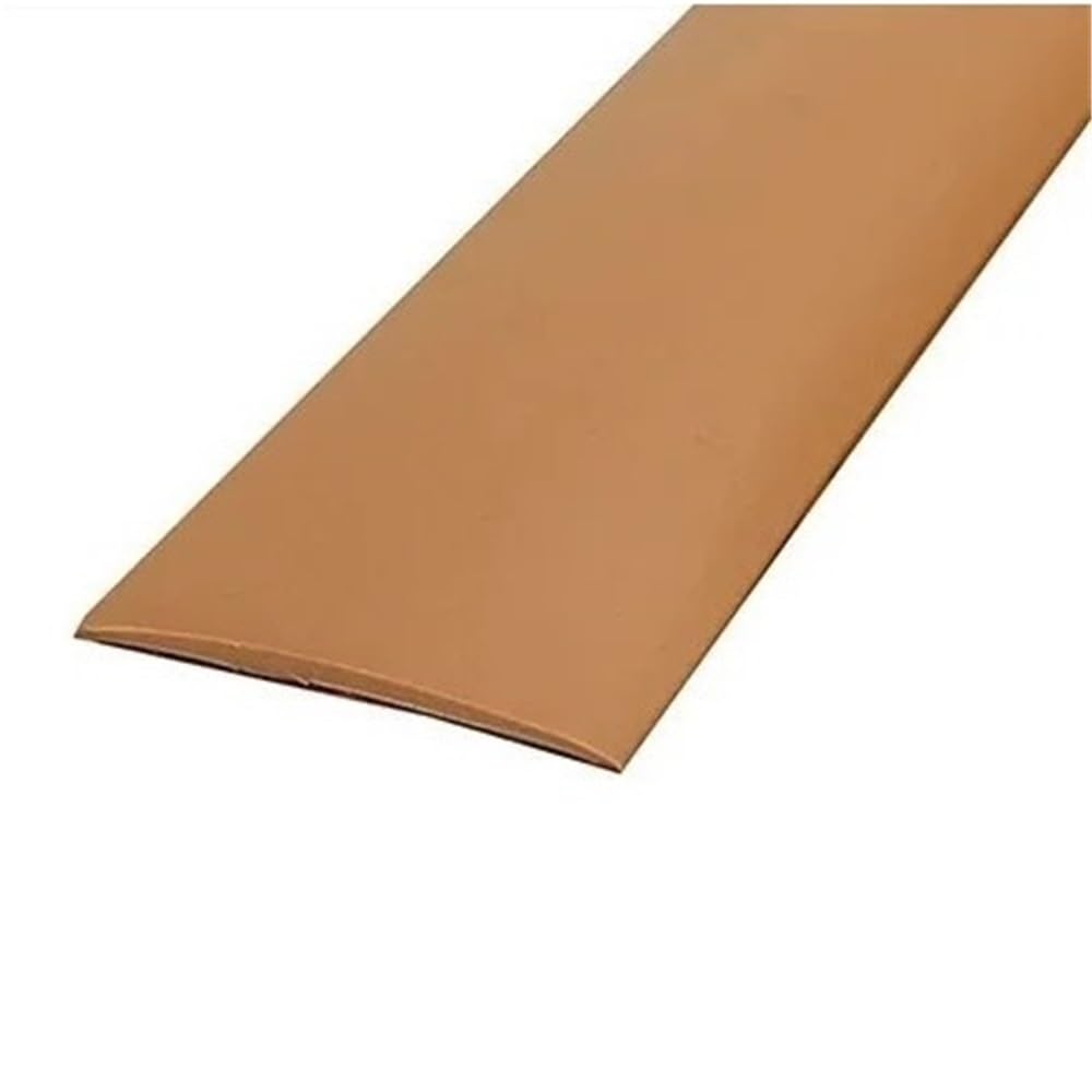 Loacea Carpet Transition Strip 1pc Self Adhesive Edging Trim Strip Threshold Doorway, 1m/2m/3meters Carpet to Tile Floor Transition(Light Brown,1meter)