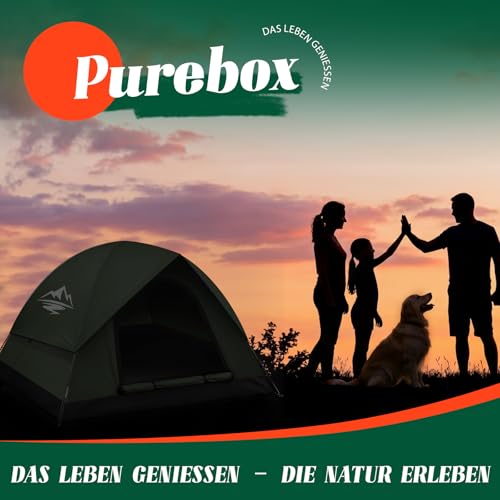 Zelt 2-3 Personen Camping Zelte - Ultraleichte Campingzelt Kuppelzelt Winddicht 3-4 Saison mit Abnehmbarer äußerer Zeltplane, Kleine Packungsgröße, Geeignet für Camping Wandern Backpacking Familien