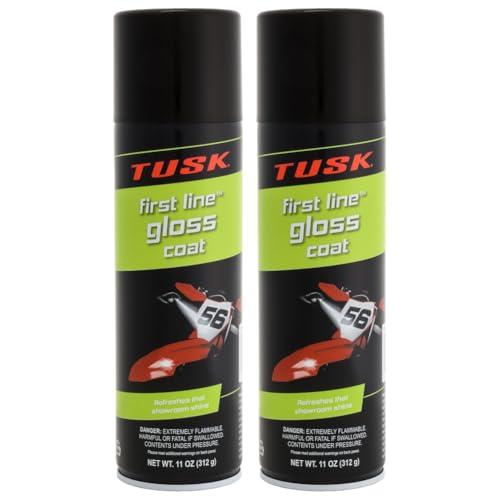 TUSK First Line Gloss Coat 11 oz (2 Pack) – Scented Clear Coat Aerosol Spray – High Gloss Protective Finish for UTV, ATV, Automotive & Powersports