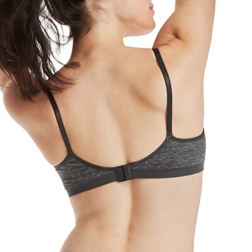 Hanes Womens Comfy Support Wirefree Mhg795 Bras, Gravel Grey Heather, Medium Us #TOP2