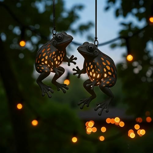 Lámparas de decoración exterior estilo rana linterna para recinto de árbol 2