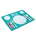 Kids Table Mat for Toddlers & Young Kids (Washable) This Homeschool Montessori Placemat Helps Teach Table Manners & Etiquette - Silicone Table Mat is Easy to Clean