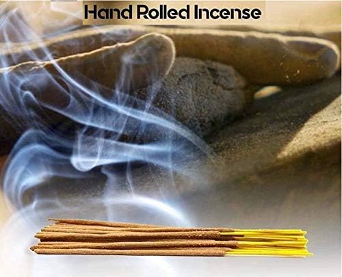 OM Namasté Kit Meditazione – 30 Bastoncini Incenso Naturale con Supporto in Legno – Lavanda Patchouli Sandalo Vaniglia – Benessere Relax Purificazione Spirituale (Sandalo e Miele