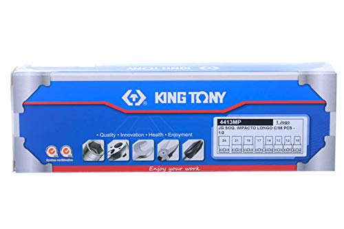 king tony 4413MP Impact Socket, 1/2-inch, Set of 8, Multi-coloured - Image 2