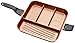 Price comparison product image High Street TV QuadraPan Professional, 4-In-1 Non-Stick Divided Pan with Glass Lid Copper/Charcoal