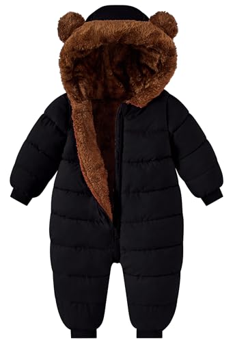Image of BFUSTYLE Baby Boy Snowsuit Long Sleeve Infant Coat 0-24 Months Winter Suit Newborn Puffer Jacket With Hood