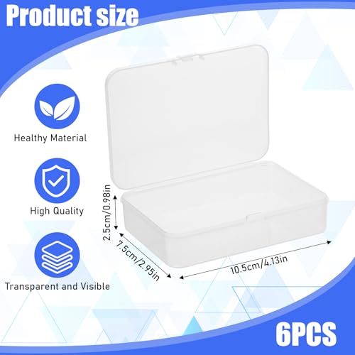 Image of Giantree 6Pcs Playing Card Case Clear Card Deck Box, Holder Blank Business Card Organizer, Playing Game Card Storage Holder for Bank Card, Business Card, Game Card, Game Pieces, Crafts Accessories