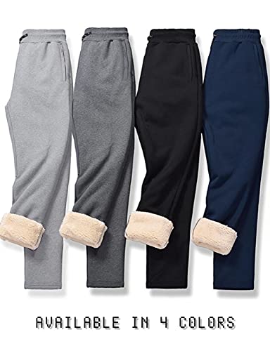 Magcomsen Mens Running Pants With Pockets Men Joggers Track Pants Men Winter Fleece Lined Pants Mens Workout Pants Mens Athletic Pants Dark Grey #TOP4