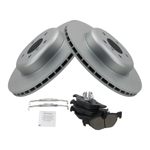 Image of TRQ Brake Pad & Rotor Kit Semi-Metallic Compatible with 2013 BMW 328i