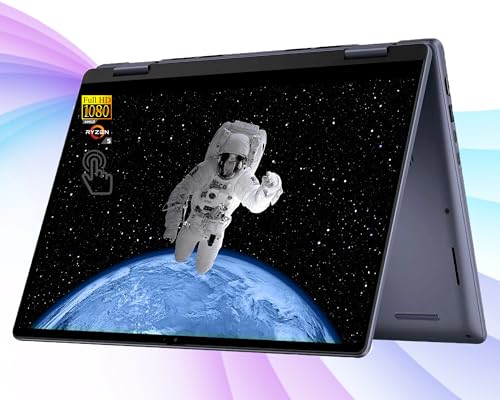 Dell (�f��) Inspiron 14�C���` 2-in-1 FHD �^�b�`�X�N���[�� 2025�N�A�b�v�O���[�h�m�[�g�p�\�R��| AMD Ryzen 5 6�R�A (Beat i7-12650H)| 8GB DDR5 RAM| 512GB SSD+128G