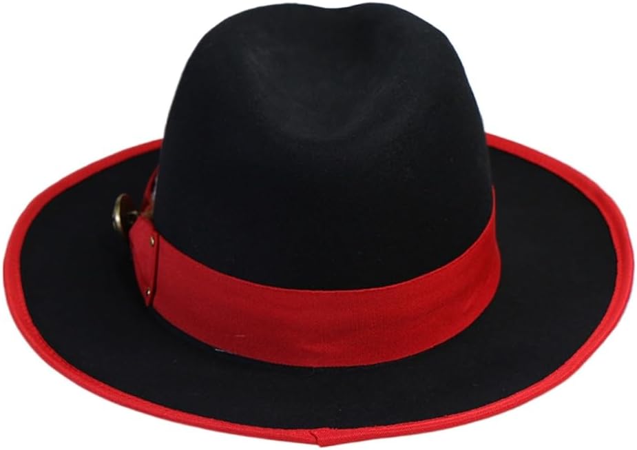 Classic Fedora Hat, Purple with Gold Band, Wide Brim