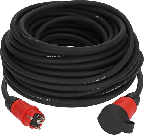 Brennenstuhl Professional Verl&auml;ngerungskabel VN 2200 (25m Kabel H07RN-F 3G2,5 in schwarz, Baustelleneinsatz und st&auml;ndiger Einsatz im Freien IP44, Made in Germany)