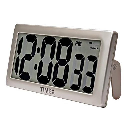 Timex 75071TA2 13.5" Large Digital Clock with 4" Digits and Intelli-Time Technology