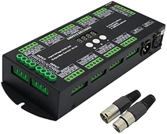 AKEPO 36CH DMX RGBW LED Digital Display Decoder, DMX512 Controller for RGBW LED Lights DC9-24V 2A/CH with 14 Built-in Effects(36 Channel with Display)