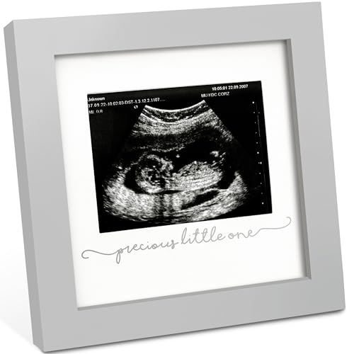 Image of KeaBabies Baby Sonogram Picture Frame - Modern Ultrasound Frame for Mom to Be, Pregnancy Announcement Sonogram Photo Frames, Gender Reveal for Expecting Parents, First Time Dad Gifts (Cloud Gray)